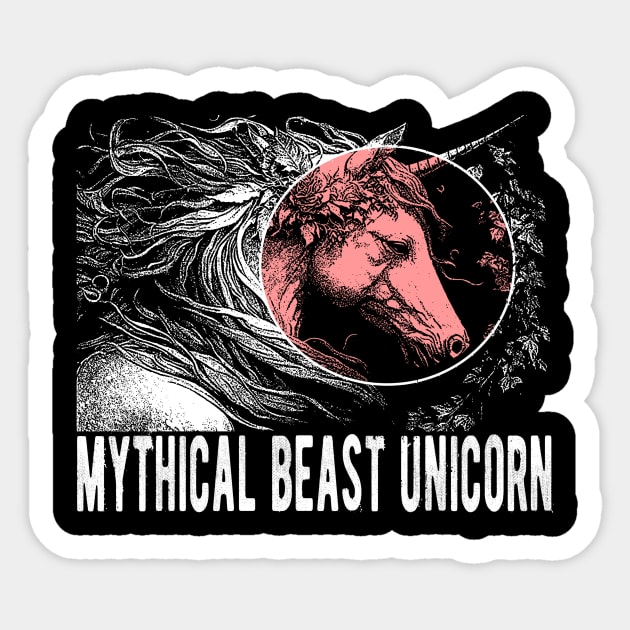 Mythical Beast Unicorn Sticker by Ezahazami